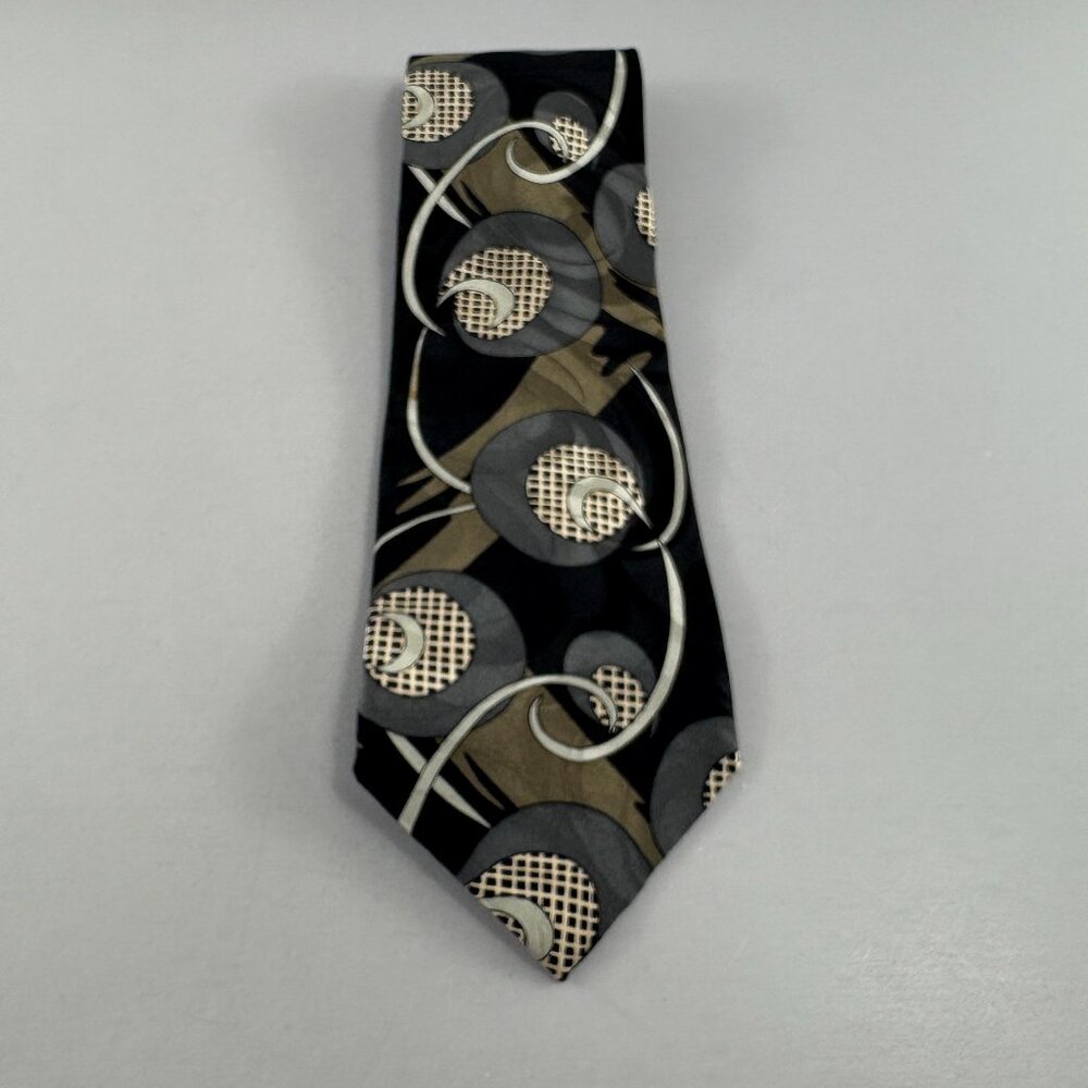 Urban Canvas Black / Cream Geometric Men's Tie 4" x 60"